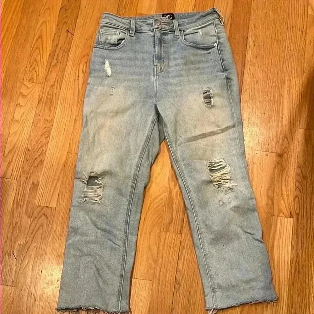 Distressed Light Blue Jeans